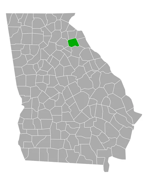 Mapa Madison Gruzja — Wektor stockowy