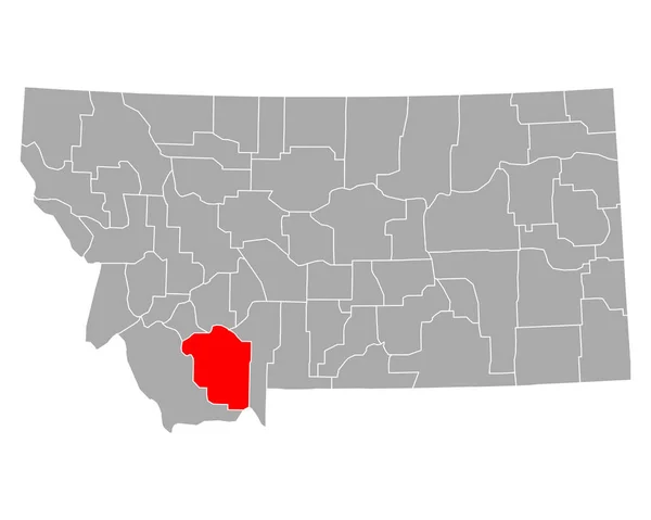 Mapa Madison Montana — Archivo Imágenes Vectoriales