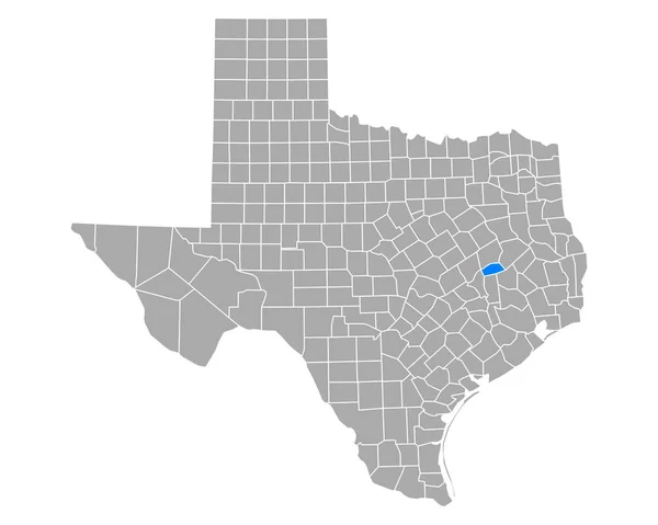 Mapa Madison Texas — Vector de stock