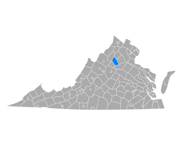 Mapa Centros Médicos Ambulatoriais Virginia — Vetor de Stock