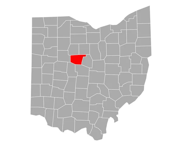 Mapa Marcenaria Ohio —  Vetores de Stock