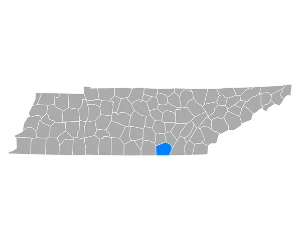 Mapa Marion Tennessee — Archivo Imágenes Vectoriales