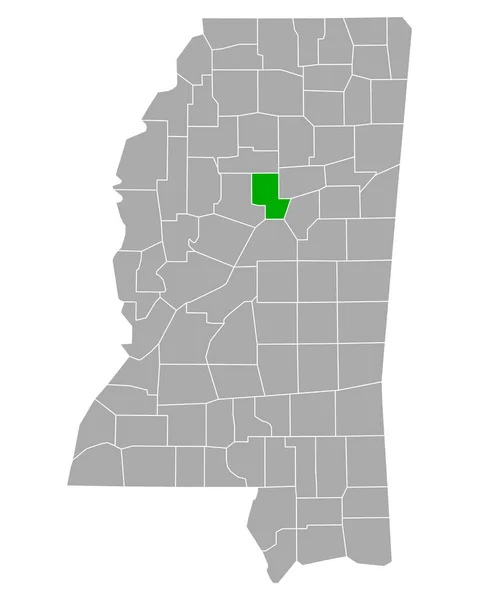 Karte Von Montgomery Mississippi — Stockvektor