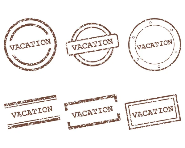 Timbres Vacances Comme Illustration Vectorielle — Image vectorielle