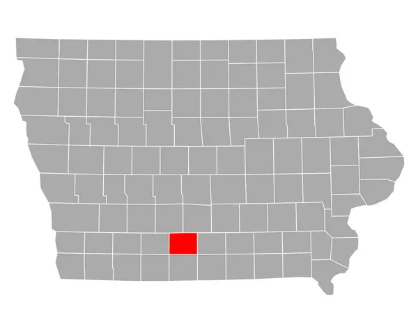 Karta Över Clarke Iowa — Stock vektor