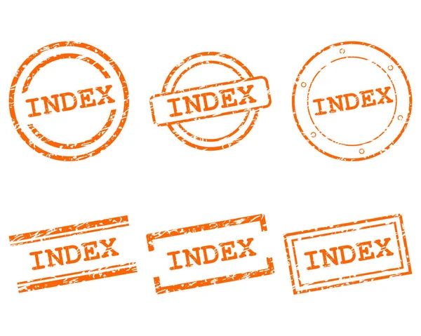 Indexstämplar Som Vektorillustration — Stock vektor