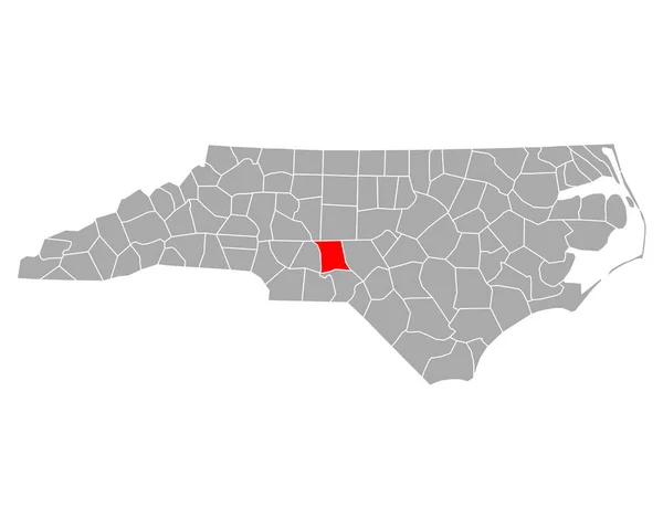 Mapa Montgomery Carolina Del Norte — Archivo Imágenes Vectoriales