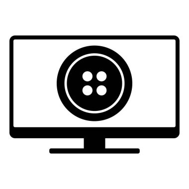 Vektör illüstrasyonu olarak düğme ve ekran