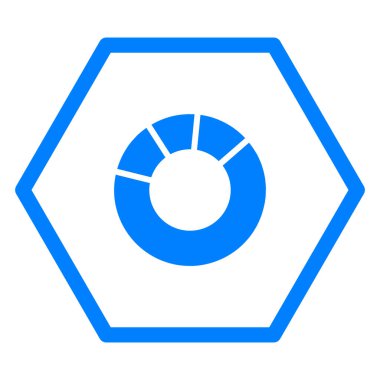 Vektör illüstrasyonu olarak turta grafiği ve altıgen