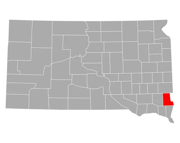 Карта Линкольна Южной Дакоте — стоковый вектор