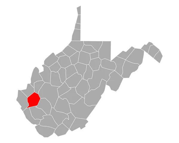 Mapa Empresas Construção West Virginia — Vetor de Stock