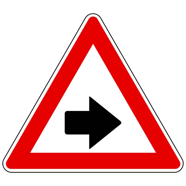 ベクトル図としての右矢印と注目記号 — ストックベクタ
