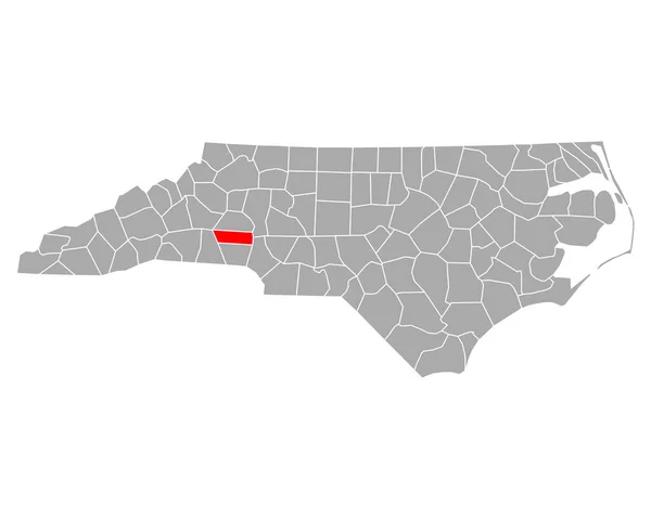Kaart Van Lincoln North Carolina — Stockvector