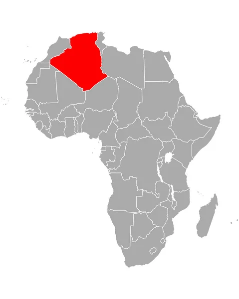 Kaart Van Algerije Afrika — Stockvector