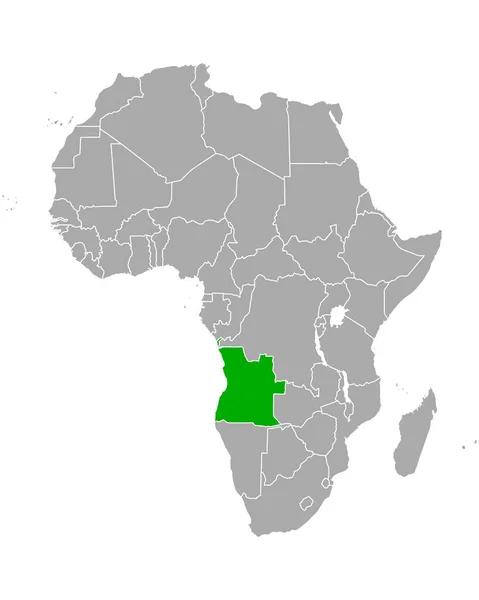 Kaart Van Angola Afrika — Stockvector