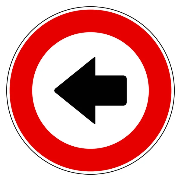 Šipka Vlevo Znak Prohibice Jako Vektorová Ilustrace — Stockový vektor