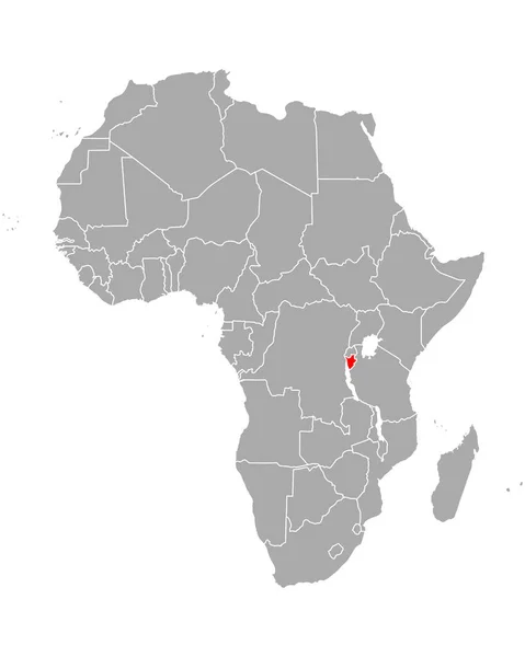 Kaart Van Burundi Afrika — Stockvector