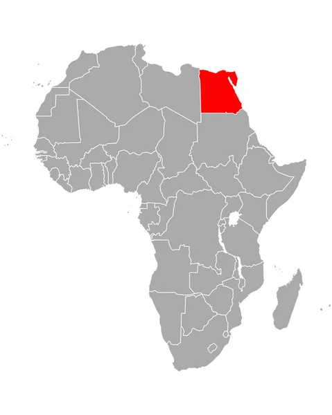 Carte Egypte Afrique — Image vectorielle