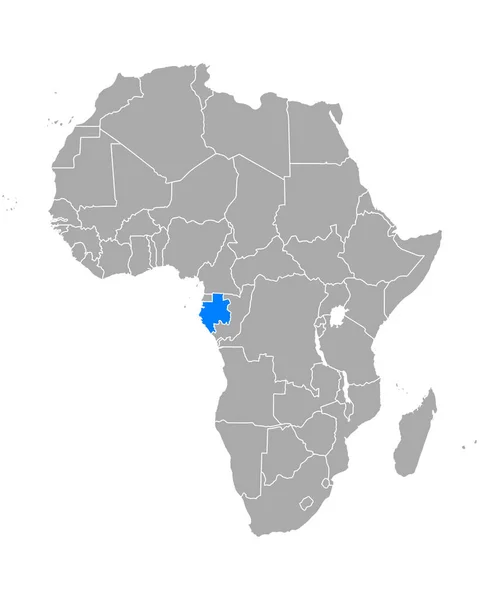 Map Gabon Africa — Stock Vector