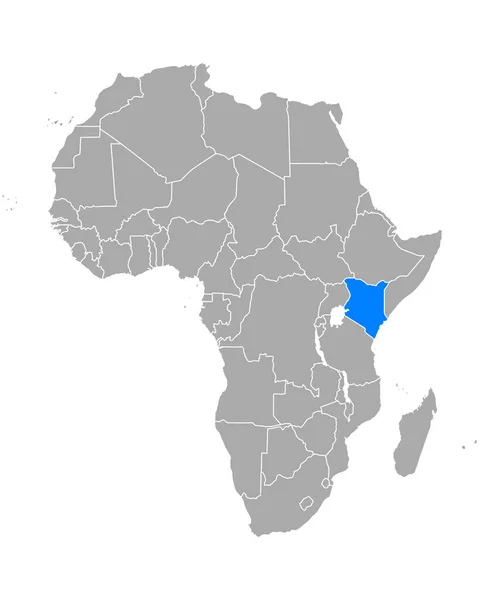 Mapa Quênia África — Vetor de Stock