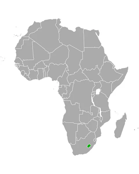 Mapa Lesotho Africa — Vector de stock