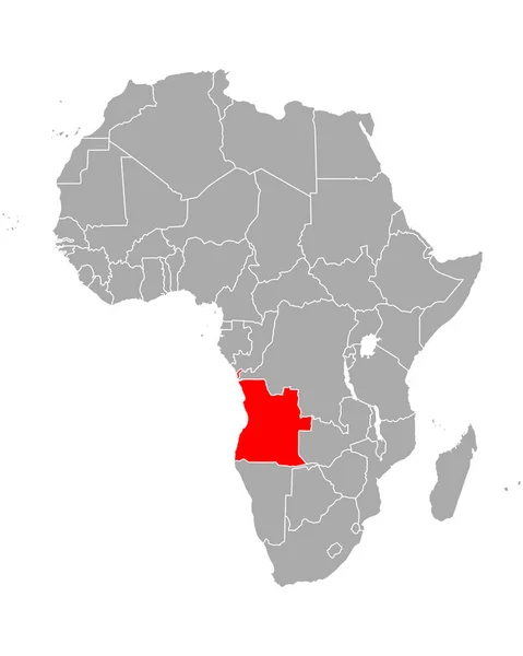 Mapa Angola África — Vector de stock