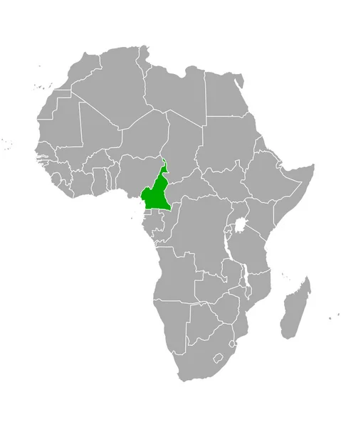 Χάρτης Του Καμερούν Στην Αφρική — Διανυσματικό Αρχείο