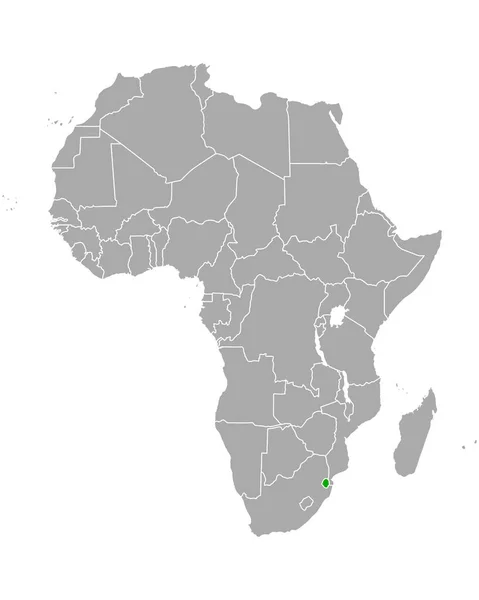 Χάρτης Του Eswatini Στην Αφρική — Διανυσματικό Αρχείο