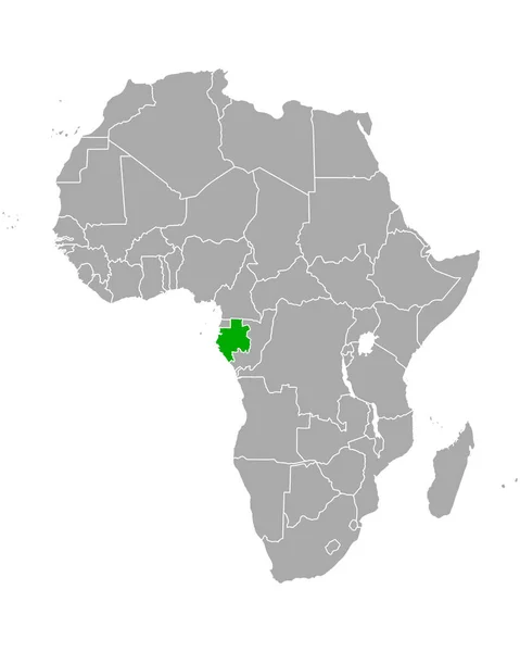 Mapa Gabón Africa — Vector de stock