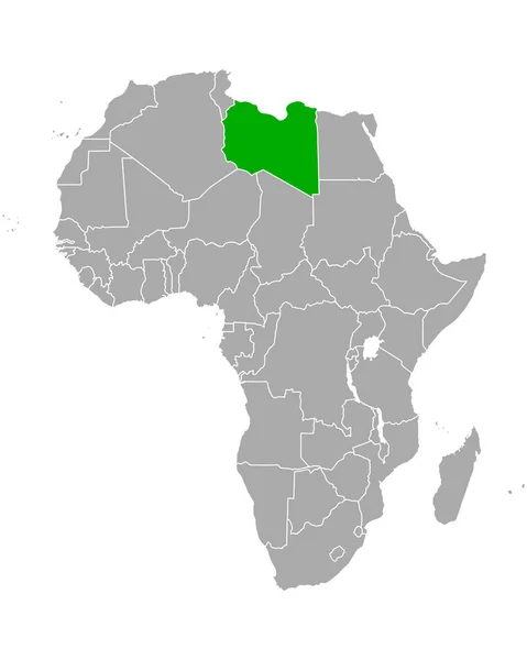 Map Libya Africa — Stock Vector