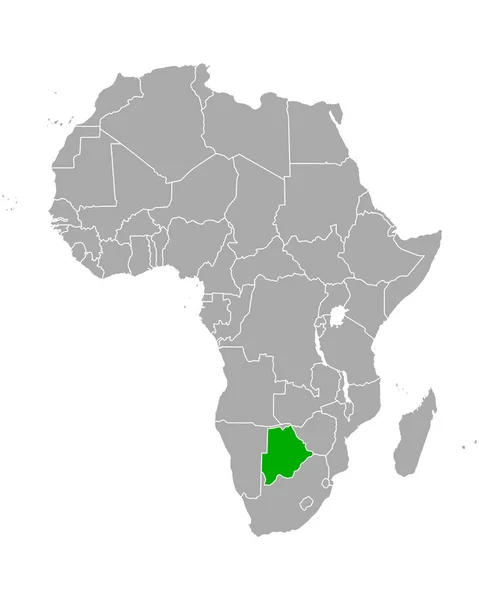 Mapa Botswana África — Vector de stock
