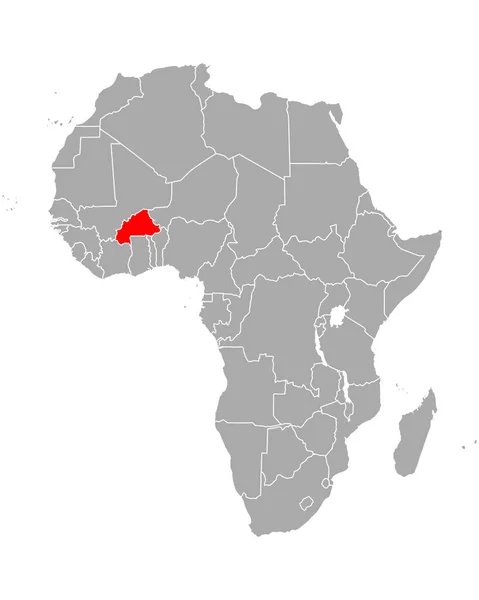 Kaart Van Burkina Faso Afrika — Stockvector