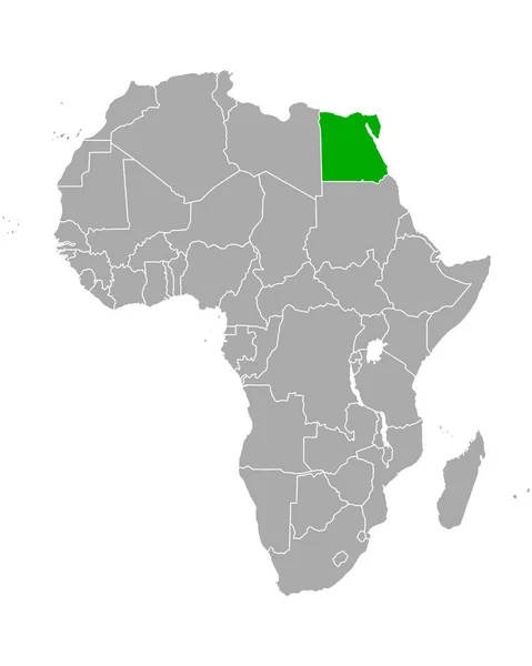 Kaart Van Egypte Afrika — Stockvector