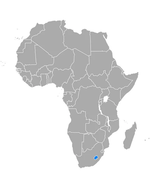 アフリカにおけるレソトの地図 — ストックベクタ