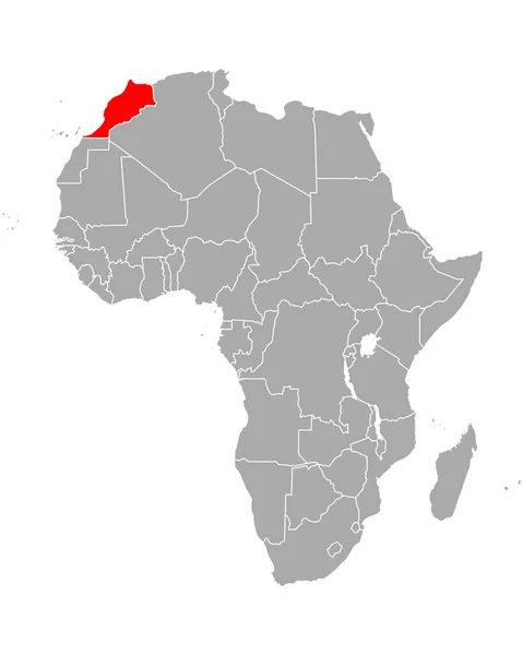 Kaart Van Marokko Afrika — Stockvector