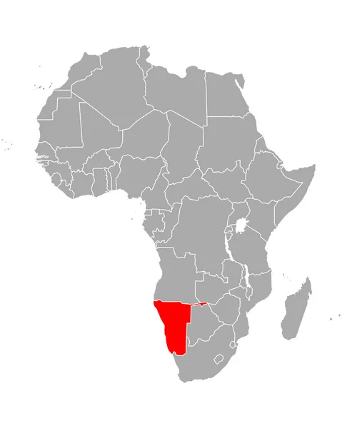Χάρτης Της Ναμίμπια Στην Αφρική — Διανυσματικό Αρχείο