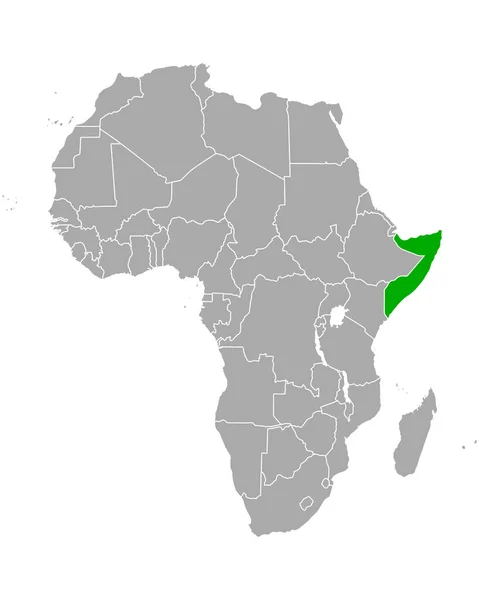 索马里非洲地图 — 图库矢量图片