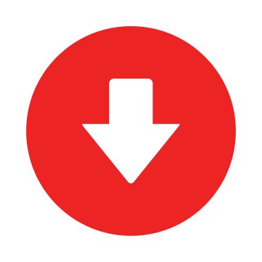 Vektör gösterimi olarak aşağı ok ve daire