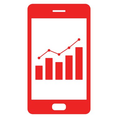 Çizelge ve akıllı telefon vektör çizimi