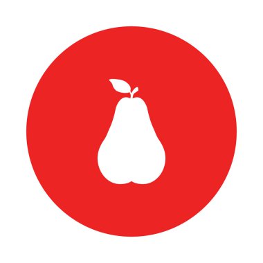 Vektör illüstrasyonu olarak armut ve daire