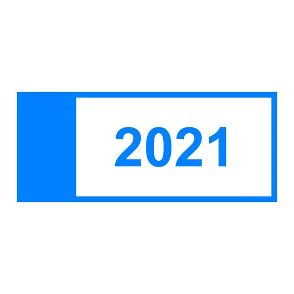 Ano 2021 Nota Como Ilustração Vetorial —  Vetores de Stock