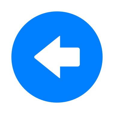 Vektör illüstrasyonu olarak sol ok ve daire