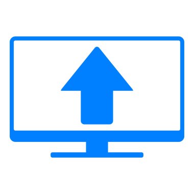 Yukarı ok ve ekran vektör illüstrasyonu