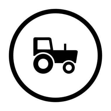 Vektör illüstrasyonu olarak traktör ve daire