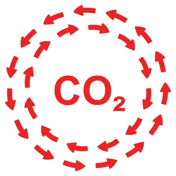 Dióxido Carbono Setas Como Ilustração Vetorial — Vetor de Stock