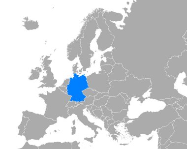 Avrupa 'daki Almanya Haritası