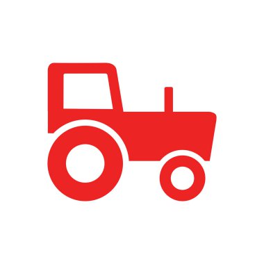 Vektör çizimi olarak traktör ve arkaplan