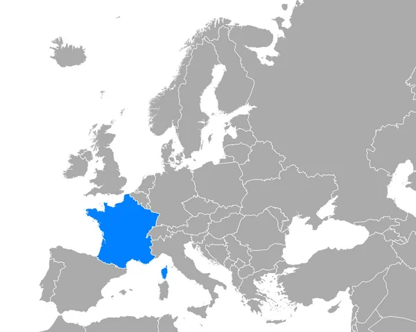 Mapa Cozinha Francesa Europa —  Vetores de Stock