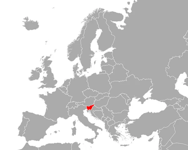 Szlovénia Térképe Európában — Stock Vector