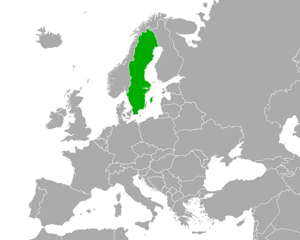 Carte Suède Europe — Image vectorielle